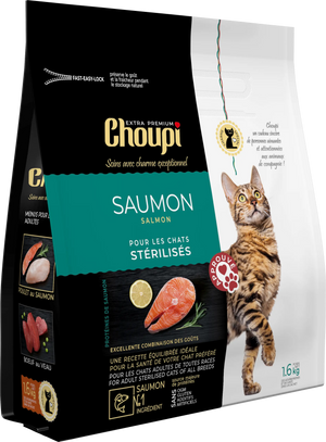 CROQUETTES POUR CHAT STÉRILISÉ AU SAUMON
