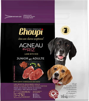 CROQUETTES POUR CHIEN À L'AGNEAU ET AU RIZ