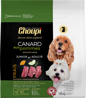 CROQUETTES POUR CHIEN AU CANARD ET AUX POMMES