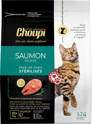 CROQUETTES POUR CHAT STÉRILISÉ AU SAUMON