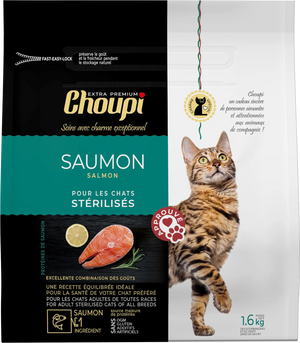 CROQUETTES POUR CHAT STÉRILISÉ AU SAUMON