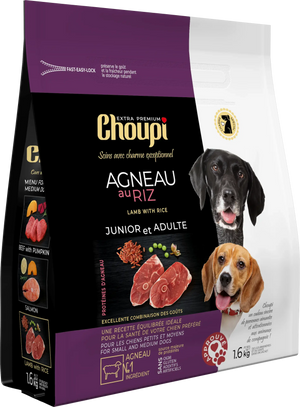 CROQUETTES POUR CHIEN À L'AGNEAU ET AU RIZ