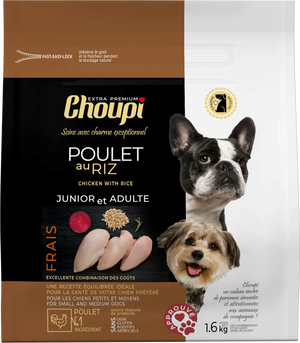 CROQUETTES POUR CHIEN AU POULET ET AU RIZ