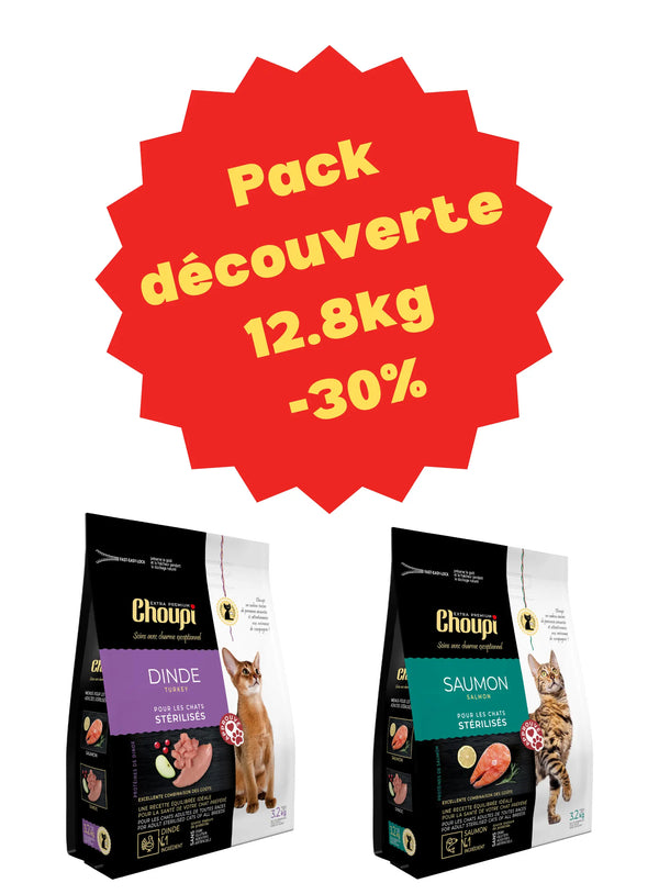 Pack Découverte chat 3.2kg (12.8kg) Сhoupi-fr